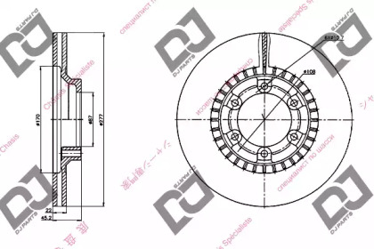 Тормозной диск DJ PARTS BD1251